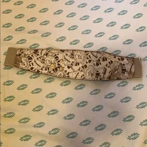 Waist belt with crochet detailing